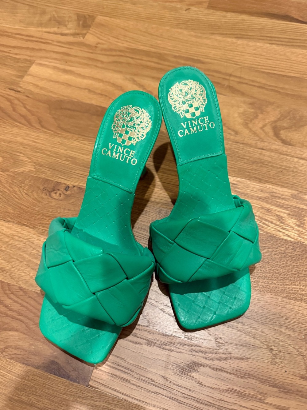 Vince Camuto Emerald Braided Slide Heels